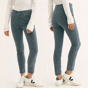 NWT-Free People “Sun Chaser Corduroy” Button Front High Rise (Size:27)